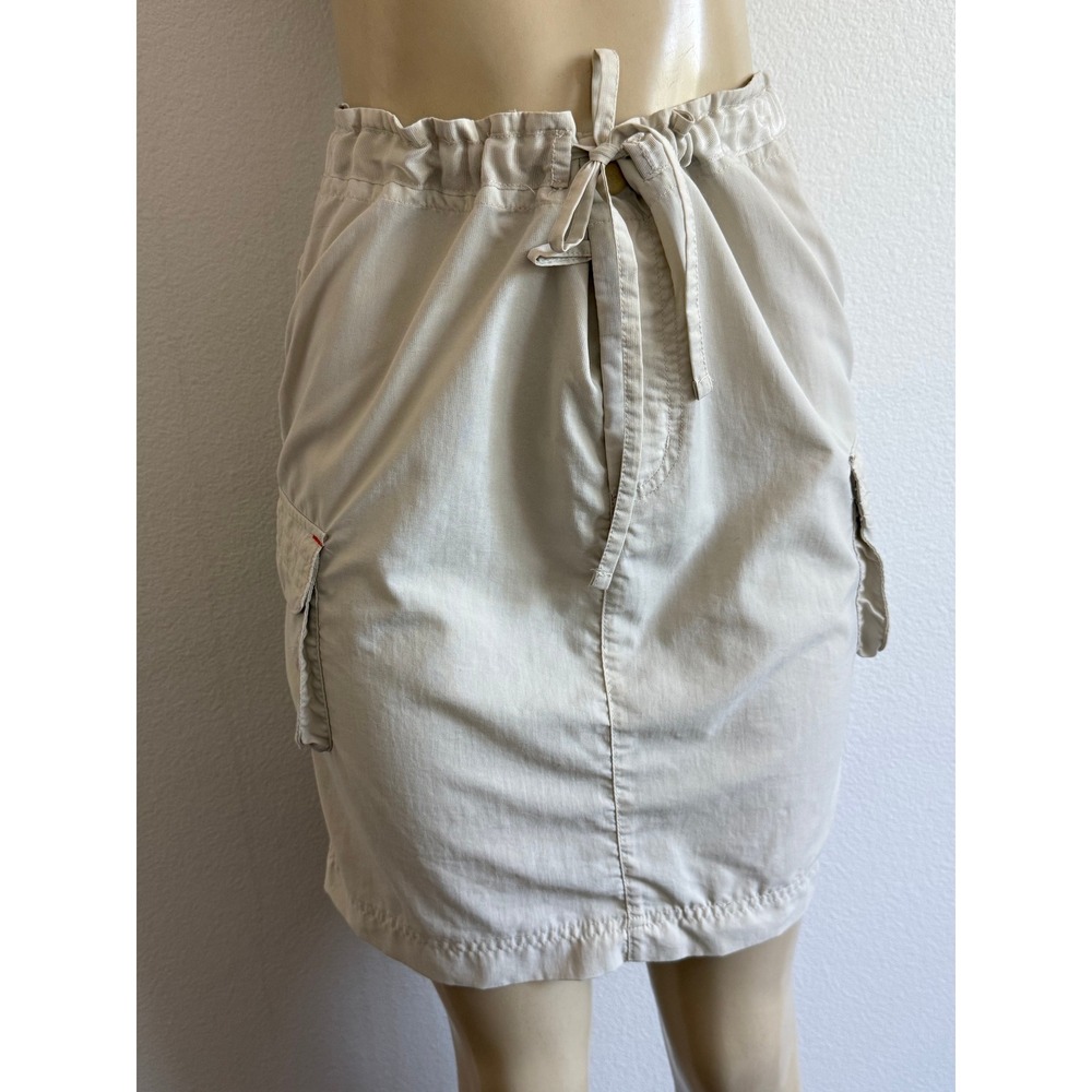 VTG Columbia Cargo Mini Skirt Beige Nylon Granolacore Hiking Utility Gorpcore S - Picture 2 of 9